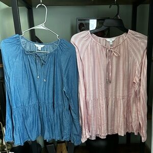 Bundle of Peplum Tops size Large